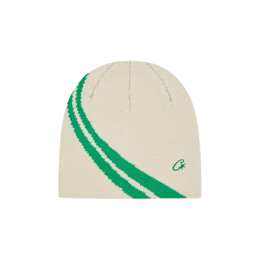 入荷なう Buy Corteiz Knit Stripe Beanie V2 'Green/Cream' - 7892 帽子