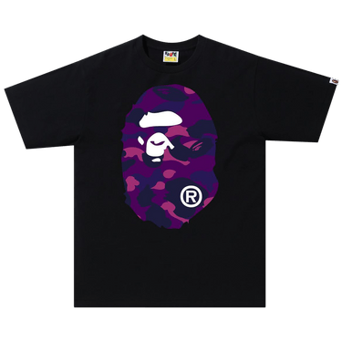 BAPE Color Camo Big Ape Head Tee 'Black/Purple'
