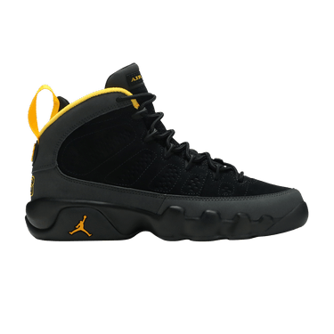 yellow and black jordan 9s