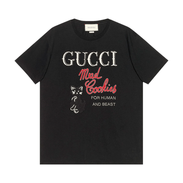 Buy Gucci Mad Cookies Print T-Shirt 'Black' - 615044 XJC0G 1082 | GOAT