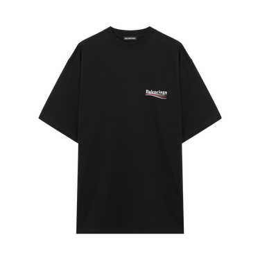Buy Balenciaga Logo Print T-Shirt 'Black' - 620969 TIV52 1070 | GOAT