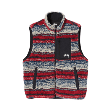 Buy Stussy Striped Sherpa Vest 'Multicolor' - 118400 MULT | GOAT