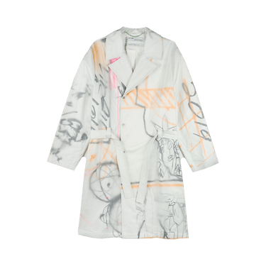 Off-White Futura Trench Coat 'White/Multicolor'