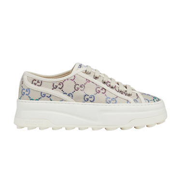 ◆GUCCI NEW◆GGクリスタル プラットフォームスニーカー/White◆ ◇GUCCI NEW◇GGクリスタル プラットフォームスニーカー/White