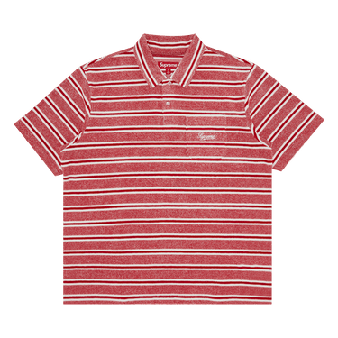 Buy Supreme Stripe Terry Short-Sleeve Polo 'Red' - SS24KN65 RED | GOAT