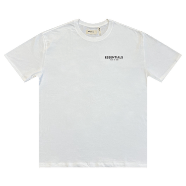 Fear of God Essentials Boxy Graphic Tee Black Logo Tee FOG