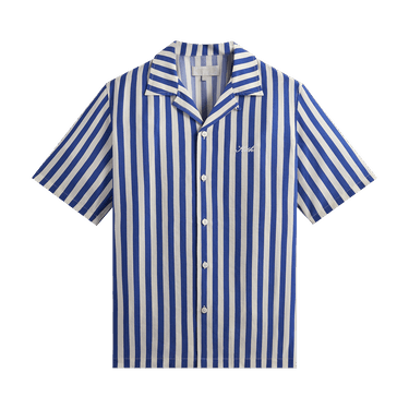 Kith Striped Thompson Camp Collar Shirt 'Current'