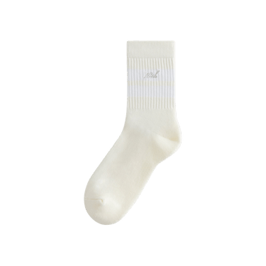 ★24SS★Kith Striped Mid Crew Socks With Script Embroidery Kith 3-Pack Striped Mid Crew Socks - White – Kith Europe