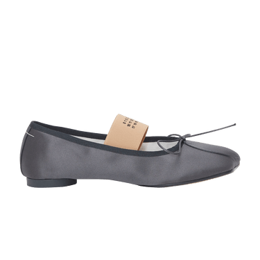 MM6｜FLAT SHOES/LOAFERS (S59WZ0093 P5560 T2368) MM6 Maison Margiela Grey Satin Anatomic Ballerina Shoes