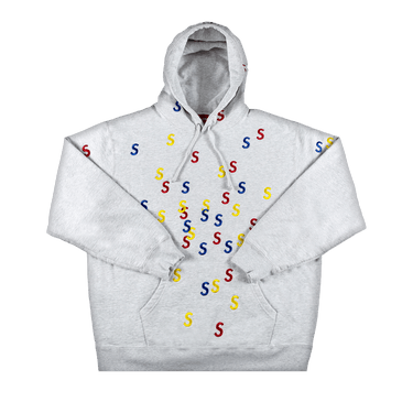 Buy Supreme Embroidered S Hooded Sweatshirt 'Ash Grey