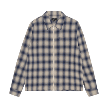 STUSSY BRUSHED WOOL PLAID ZIP SHIRT Sサイズ Buy Stussy Zip Twisted Yarn Plaid Shirt 'Natural' - 1110327