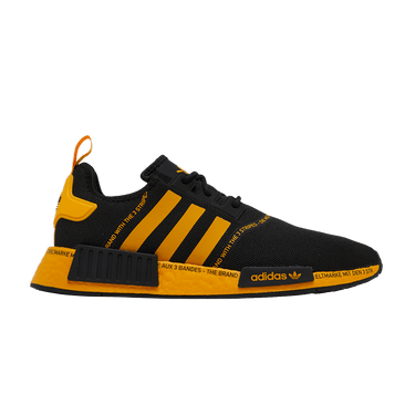 Adidas nmd black and yellow discount