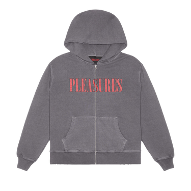 Pleasures Onyx Zip Up Hoodie 'Grey'