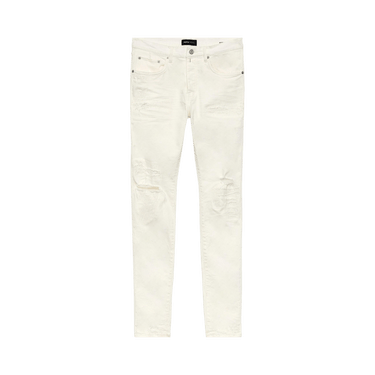 PURPLE BRAND Low Rise Slim Jeans 'White Light Destroy'
