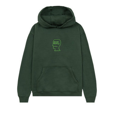 トップス Braindead LOGO fleece / Indigoxgreen / M Brain Dead Fleece Logo Head Raglan Hoodie 'Oatmeal Green'