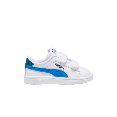Puma Smash 3.0 Leather Velcro Toddler 'White Hyperlink Blue Green'