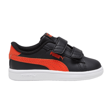Puma Smash 3.0 Leather Velcro Toddler 'Black Red'