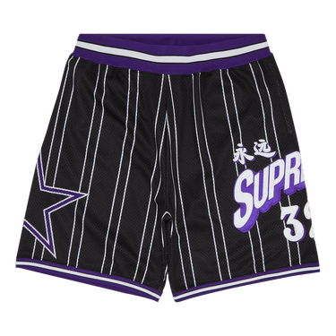 Supreme Rhinestone Stripe Basketball Short Red Men's - SS22 - US