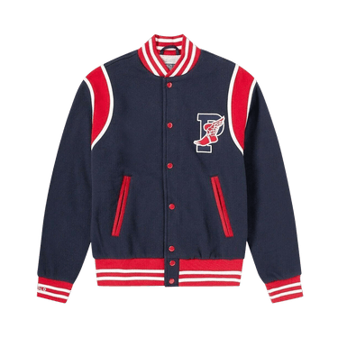 Buy Polo Ralph Lauren 1992 Stadium Collection Reissue P Wing Varsity Jacket Navy 0370 1FW1703201SCR NAVY GOAT