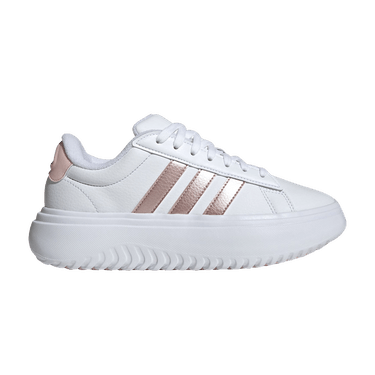 Adidas Wmns Grand Court Platform 'White Sandy Pink Metallic'