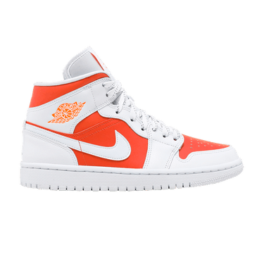 Nike Air Jordan 1 Mid オレンジ/ホワイト Nike Air Jordan 1 Mid SE Bright Citrus Orange White Women's