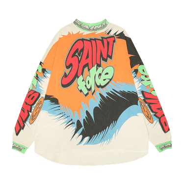 【SATIIIZ】pit print long sleeve t-shirt Buy Saint Michael Saint Racing Long-Sleeve Tee 'White' - SM