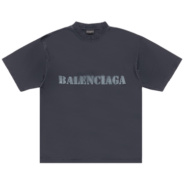 Buy Balenciaga Stencil Type T-Shirt Medium Fit 'Black' - 764235