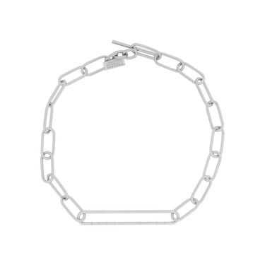 Buy MM6 Maison Margiela Metal Elongated Necklace 'Palladio