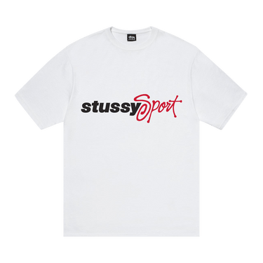【Stussy】Sport Script T-Shirt Stussy Sport Script Tee White Men's - SS24 - US