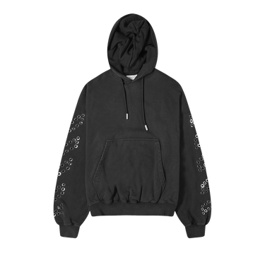 Off-White Eyelet Diags Over Hoodie 'Black'