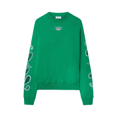 Off-White Bandana Arrow Skate Crewneck 'Green/White'