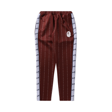 BAPE Text Stripe Jersey Pants 'Brown'
