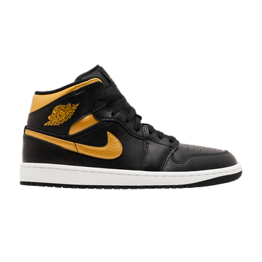 Air Jordan 1 Mid 'Black Metallic Gold'