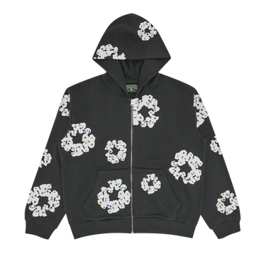 Buy Denim Tears Rhinestone Wreath Zip Hoodie 'Vintage Black' - 201