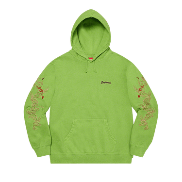 Buy Supreme Dragon Overdyed Hooded Sweatshirt 'Lime