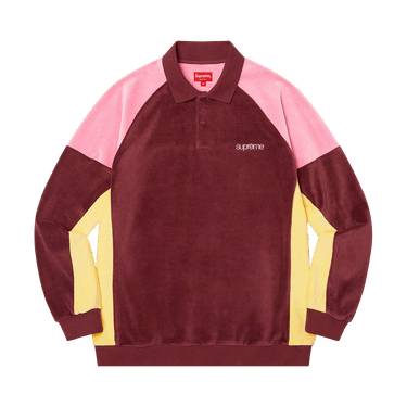 トップス Supreme Bleached Velour L/S Polo Supreme Bleached Velour L S Polo (SS21) - $118