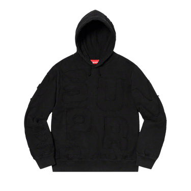 Buy Supreme Cutout Letters Hooded Sweatshirt 'Black Buy Supreme Cutout Letters Hooded Sweatshirt 'Black