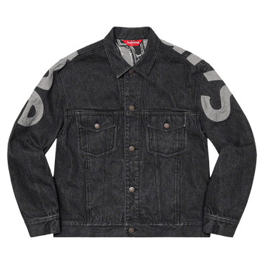 ジャケット・アウター Supreme Denim Trucker Jacket Black S Supreme S Logo Denim Trucker Jacket Washed Black Men's