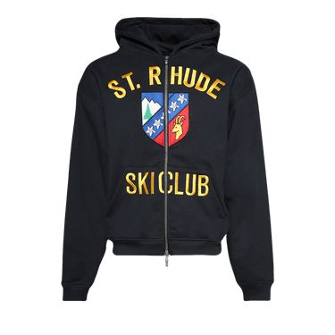 Rhude St. Rhude Zip Up Hoodie 'Vintage Black'