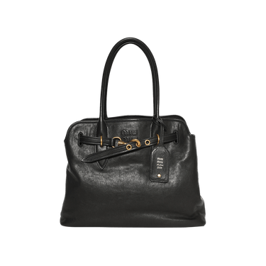 Miu Miu｜ (5BP090 2BBL F0002) Buy Miu Miu Aventure Mini Nappa Leather Bag 'Black' - 5BP090