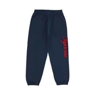 Buy Supreme Embroidered Script Sweatpant 'Navy' - FW24P72 NAVY | GOAT