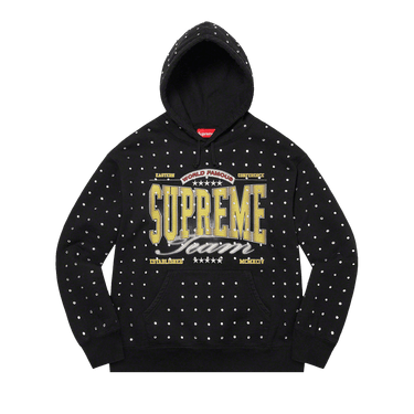 Buy Supreme Rhinestone Hooded Sweatshirt 'Black' - FW21SW5 Buy Supreme Rhinestone Hooded Sweatshirt 'Black' - FW21SW5