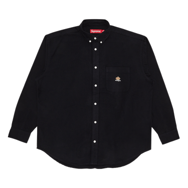 Buy Supreme Loose Fit Flannel Oxford Shirt 'Black' - FW24S2 BLACK