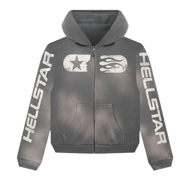 Buy Hellstar Studios Zip Hoodie 'Grey' - HS03ZIP001 GREY | GOAT