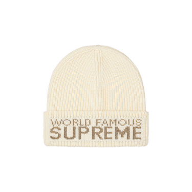 Buy Supreme World Famous Beanie 'Natural' - FW20BN30 NATURAL | GOAT