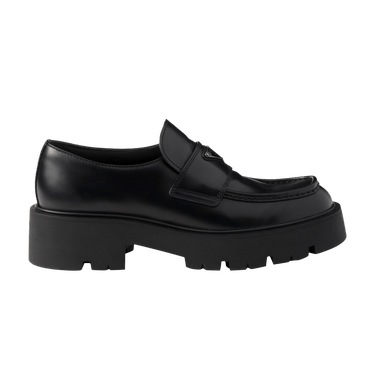PRADA｜LOAFERS (2DG152 B4L F0002) Buy Prada Brushed Leather Chunky Loafer 'Black' - 2DG152 B4L