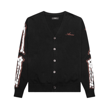 Amiri Leopard Bones Cardigan 'Black'