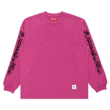 Buy Supreme Old English Long-Sleeve Top 'Magenta' - FW24KN32