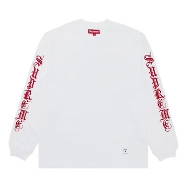 Buy Supreme Old English Long-Sleeve Top 'White' - FW24KN32 WHITE | GOAT
