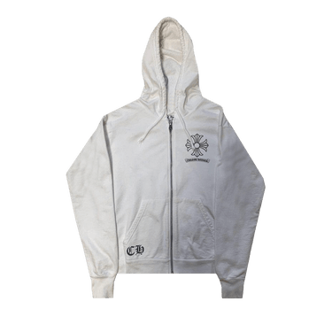 Buy Chrome Hearts Plus Scroll Zip Up Hoodie 'White' - 006 029492 Buy Chrome Hearts Plus Scroll Zip Up Hoodie 'White' - 006 029492